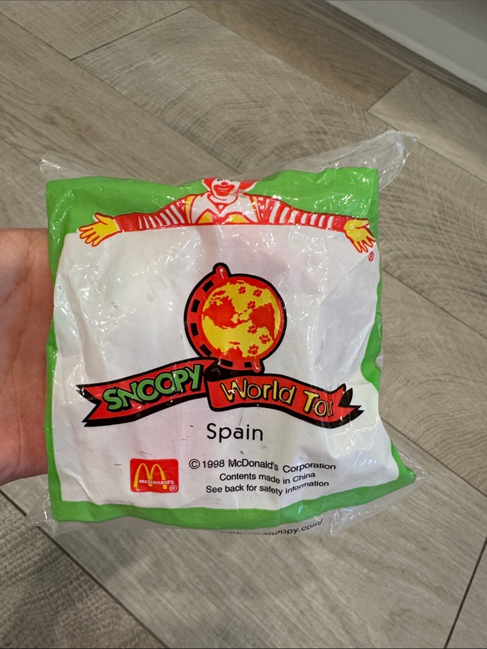 McDonald’s Snoopy World Tour 1998 Spain Toy